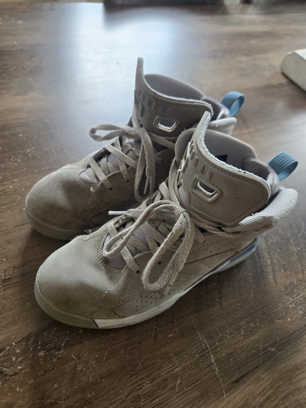 Grey and Blue Kids Jordan Jumpman MVP Size 3Y